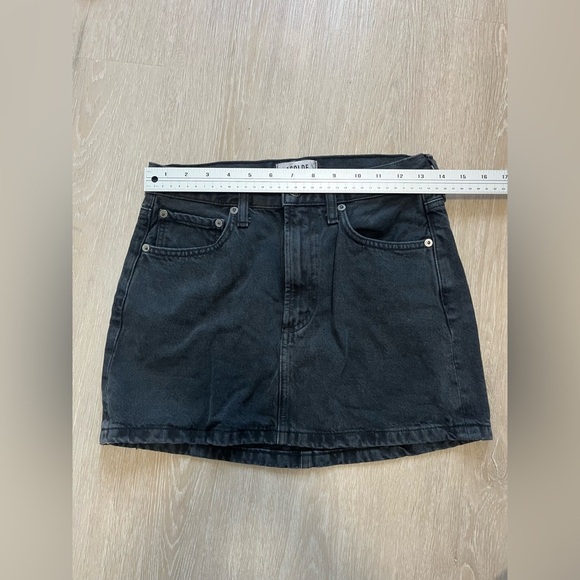 Agolde Liv Black Denim Mini Skirt - Picture 11 of 11
